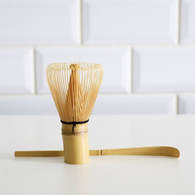 bamboo whisk and scoop –